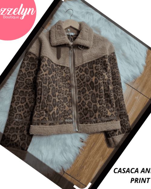 LHKIVV Casaca Leopardo-acolchado