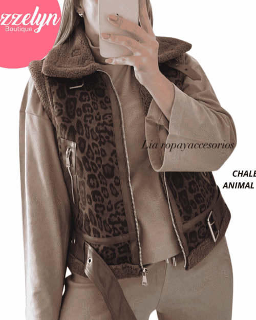 Chaleco acolchado-Animal print