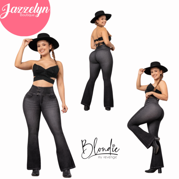Blondie jeans-Zafiro plomo oscuro