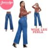 Shava jeans-Wide leg Perla con brillos