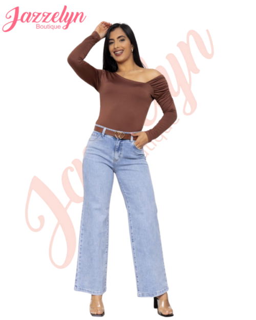 erer Jeans Damagy-Modelo wide leg